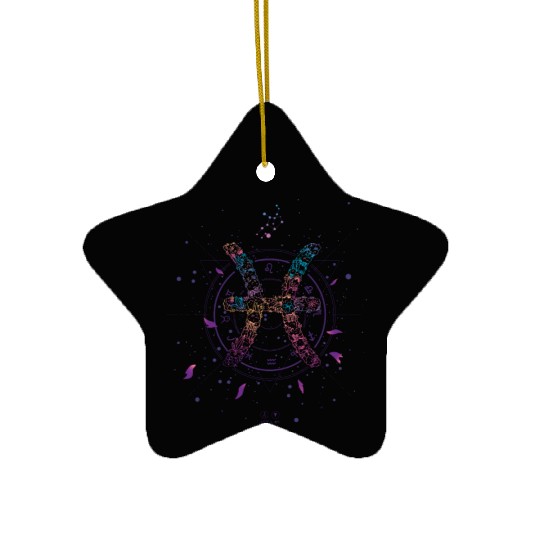 Pisces zodiac Astrology Pisces zodiac Astrology gi Ceramic Ornaments