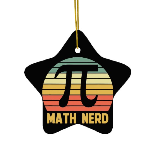 Pi Day Vintage Math Nerd Teacher 3 14 Retro Gift Ceramic Ornaments