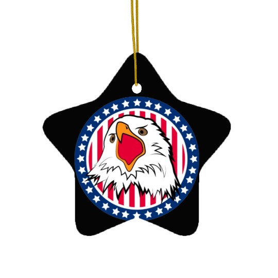 Red White and Blue For You Ceramic Ornaments