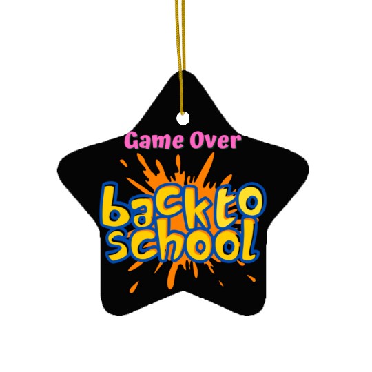 Game Over Back to School Ceramic Ornaments