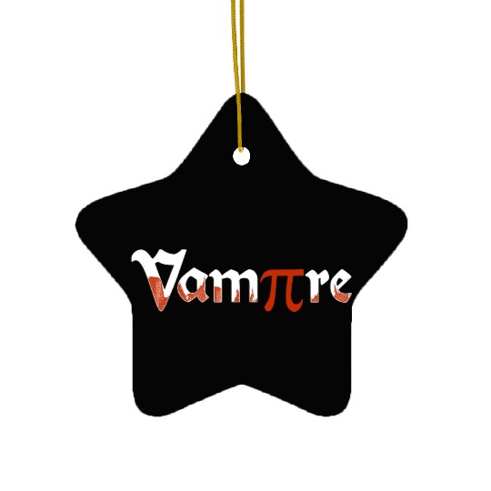 Vampire Funny Halloween PI Day Joke Costume Math Ceramic Ornaments