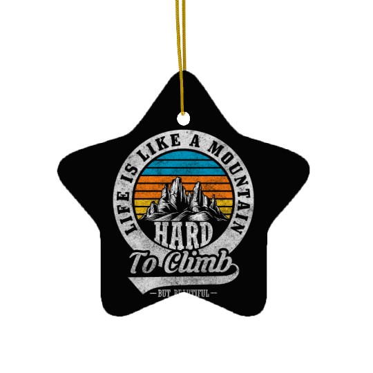 Mountains Nature Rock Climbing Ceramic Ornaments