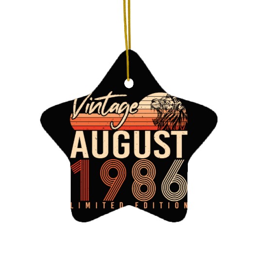 Year Of Construction 1986 In August Ceramic Ornaments