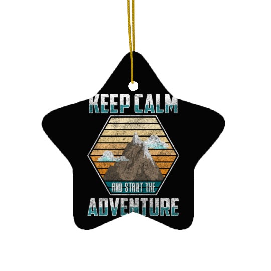 Mountaineering Hiking Rock Climbing Mountains Ceramic Ornaments