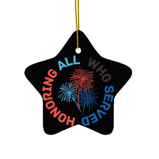 Thank You Veterans l Veterans Day Gift Idea Ceramic Ornaments