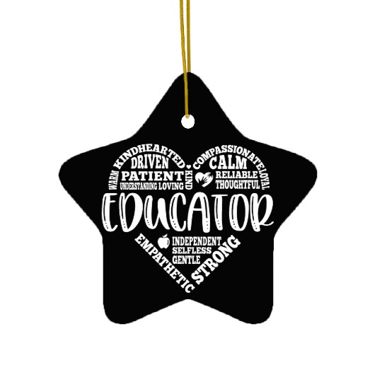 Educator Teacher appreciation subway art Ceramic Ornaments