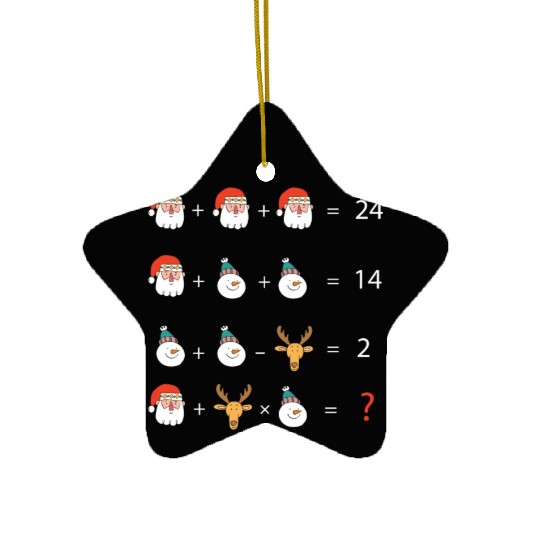Math Teacher Equation Ceramic Ornaments