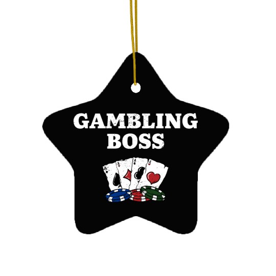 Gambling Boss Casino Poker Gaming Place Poker Ceramic Ornaments