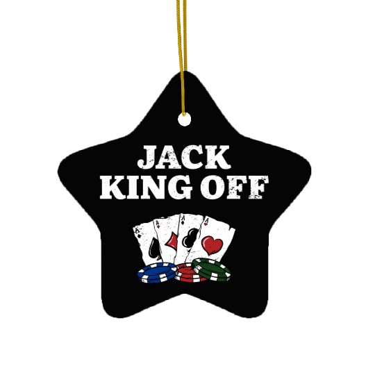 Jack King Off Card Games Poker Card Player Poker Ceramic Ornaments