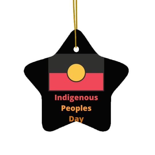 Native american indigenous day l Columbus Day Ceramic Ornaments