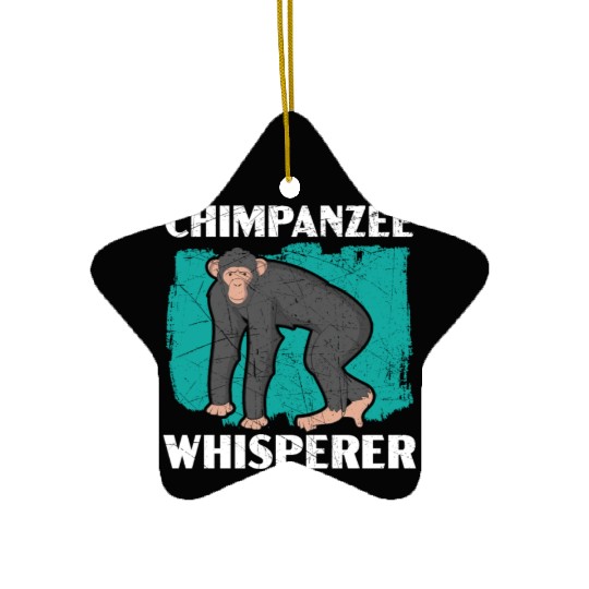 Chimpanzee Whisperer Monkey Animal Zookeeper Ceramic Ornaments
