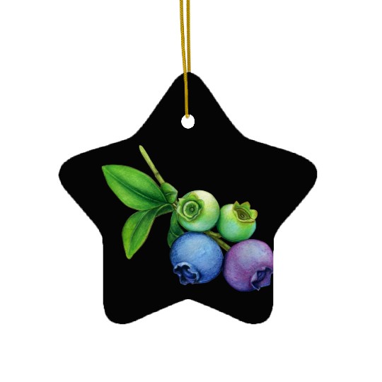 blueberries Ceramic Ornaments