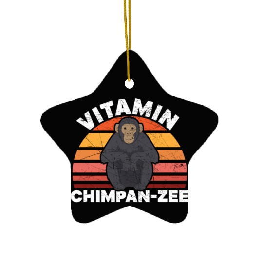 Vitamin Chimpanzee Monkey Animal Zookeeper Ceramic Ornaments