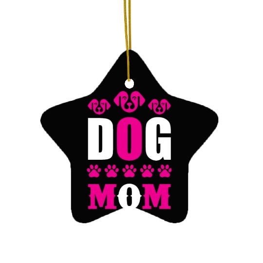 Dog Mom dogs lover Ceramic Ornaments