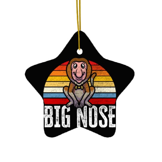 Big Nose Proboscis Monkey Ape Wildlife Zookeeper Ceramic Ornaments