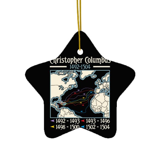 Christopher Columbus Day Italian American Ceramic Ornaments
