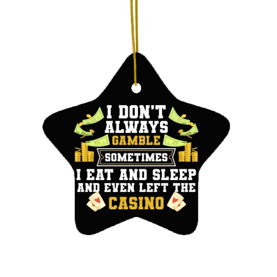 Gambling Poker Face Vegas Ceramic Ornaments