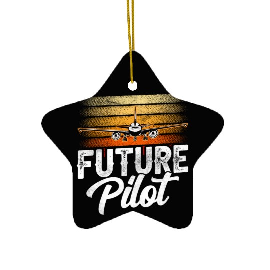 Future Pilot Aircraft Private Small Airplane Ceramic Ornaments