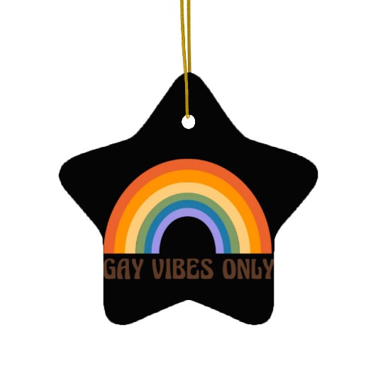 Lgbtq Gay Pride Month Rainbow Love Is Love Ceramic Ornaments