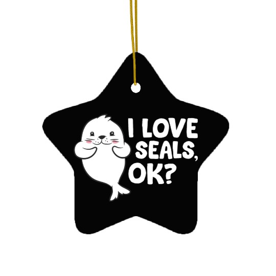 Seal - I love seals, ok? Ceramic Ornaments
