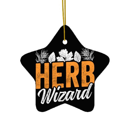 Herbs Wizard Herbalist Herbalism Gardening Herb Ceramic Ornaments