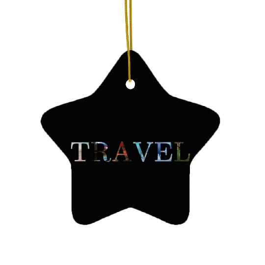 in love with travel, in all seasons Ceramic Ornaments