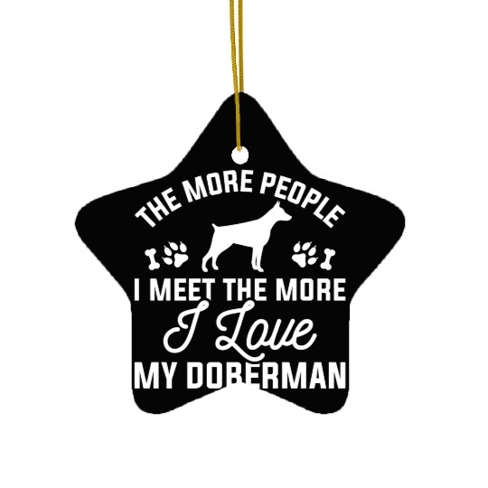 I Love My Doberman Ceramic Ornaments