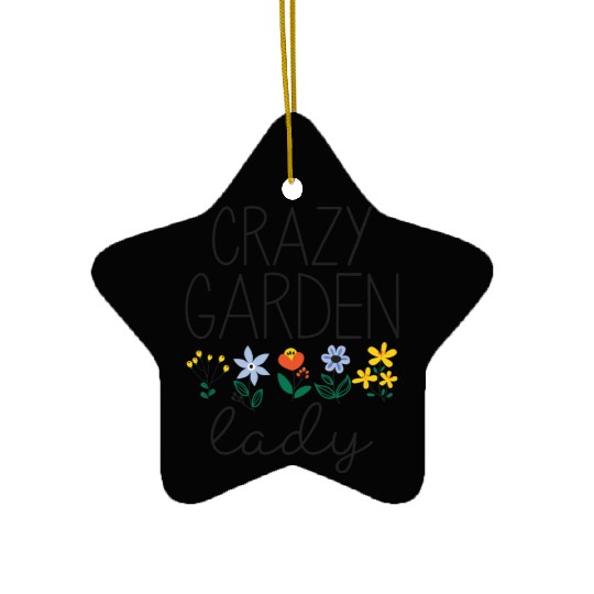 Crazy Garden Lady Ceramic Ornaments