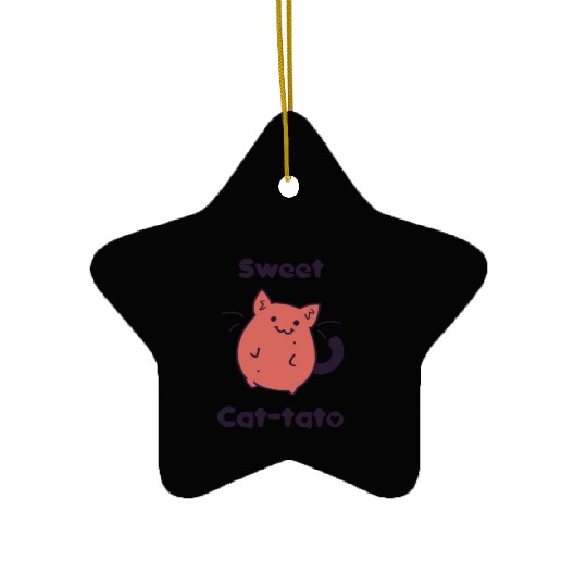 sweet cat potato Ceramic Ornaments