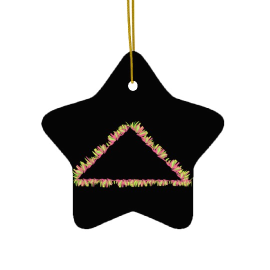 triangle nature icon grass Ceramic Ornaments