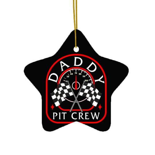 Daddy Pit Crew Ceramic Ornaments, Father's Day Gift Race Day