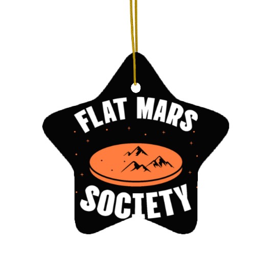 Flat Mars Society Ceramic Ornaments