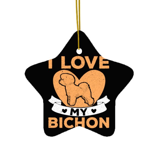 Bichon Frise Dog Lover Dog Breeder Puppy Paw Love Ceramic Ornaments