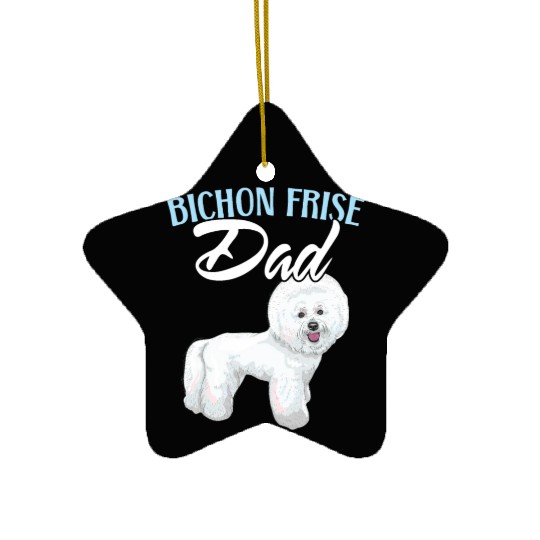 Bichon Frise Dad Dog Lover Dog Breeder Puppy Paw Ceramic Ornaments