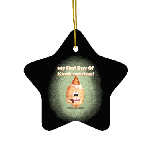 My First Day Of Kindergarten Teacher Student cute Ceramic Ornaments