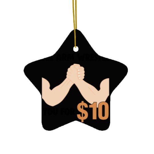 Arm Wrestling Funny Muscle Man Arm Fighting Ceramic Ornaments