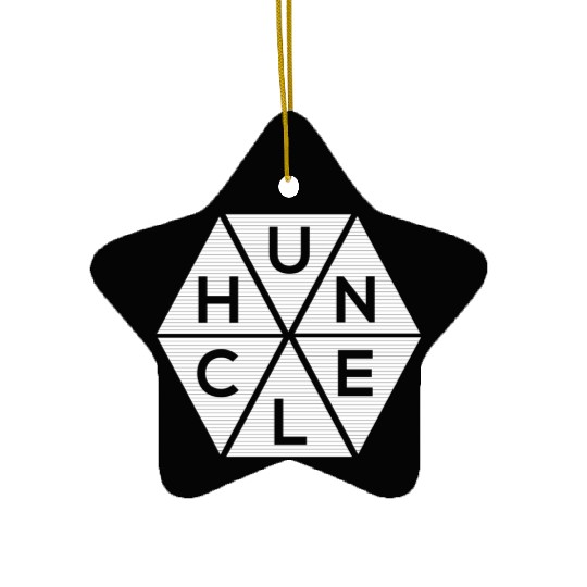 Abstract Triangle Huncle Ceramic Ornaments