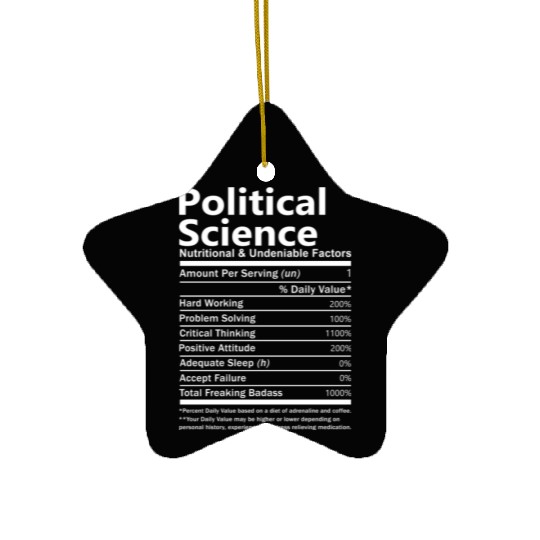 Political Science Ceramic Ornaments - Nutritional And Undeni