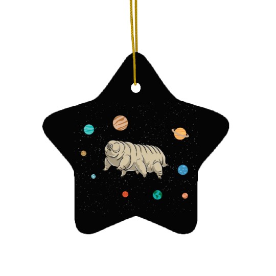 Tardigrade in Space for Tardigrade Lover Posters Ceramic Ornaments