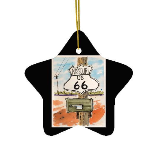 Missouri Route 66 Sign Ceramic Ornaments