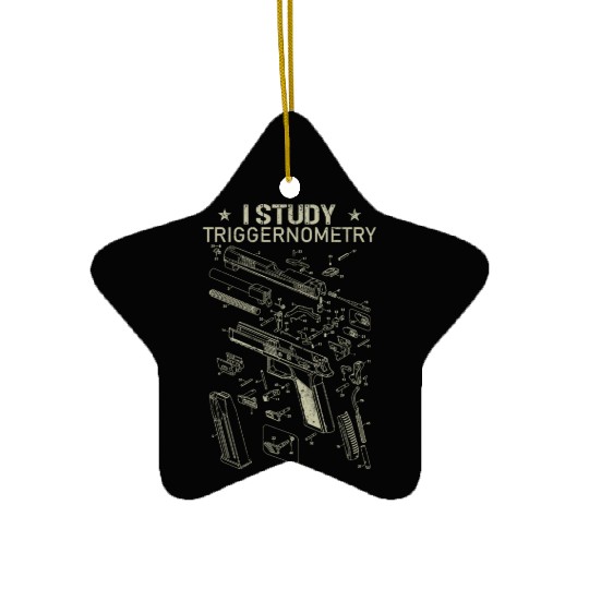 I Study Triggernometry Funny Gun Lover Ceramic Ornaments