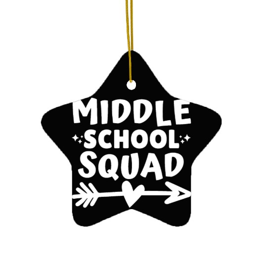 Middle School Squad Student Team Education Ceramic Ornaments