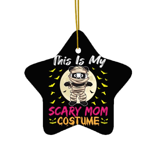 This Is My Scary Mom Costume Funny Halloween Ceramic Ornaments
