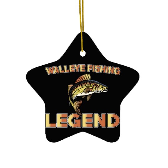 Great Walleye Fishing Legend Ceramic Ornaments