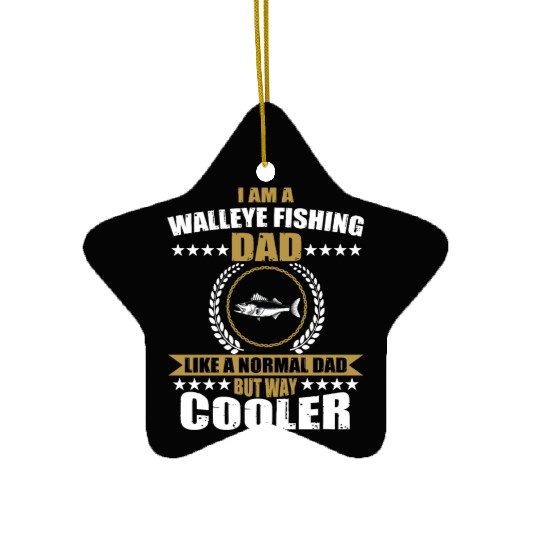 Walleye Fishing Dad For Men Ceramic Ornaments
