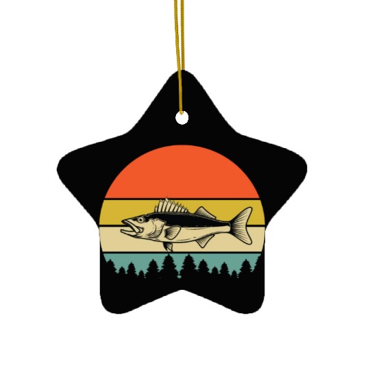Walleye Fishing Ceramic Ornaments