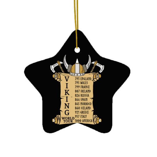 Viking World Tour For Vikings Lover Ceramic Ornaments