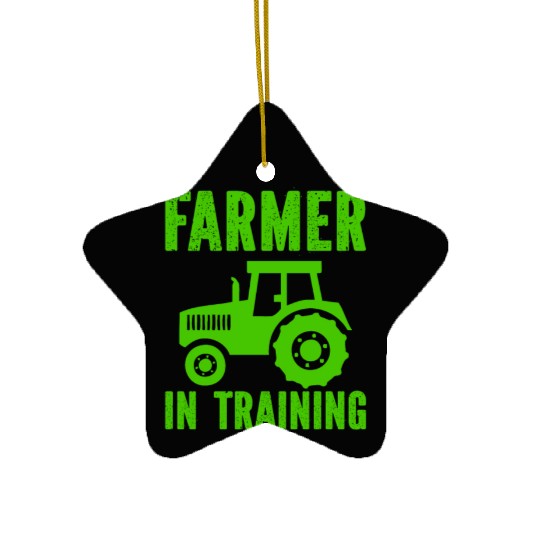 farmer In Training Ceramic Ornaments