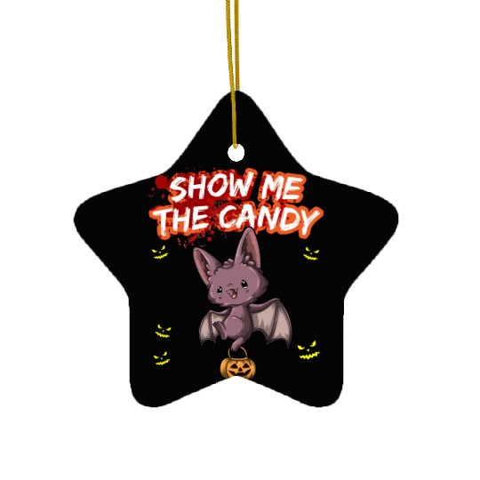 Show Me The Candy Halloween Costume Trick Or Treat Ceramic Ornaments