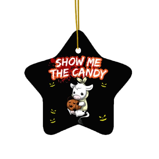Show Me The Candy Halloween Costume Trick Or Treat Ceramic Ornaments